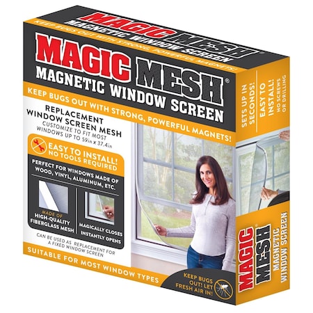 Magnetic Replacement Window Screen Fiberglass